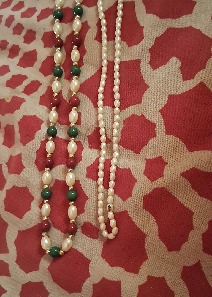 Two Pearl Chains Neckpiece