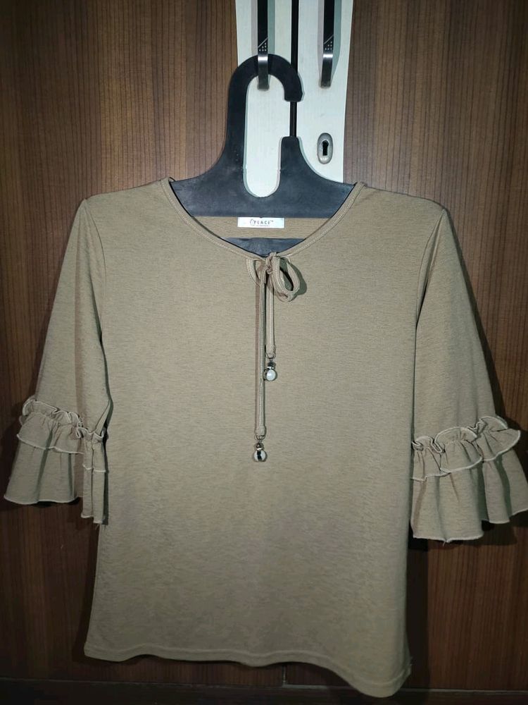 Tan Partywear Top