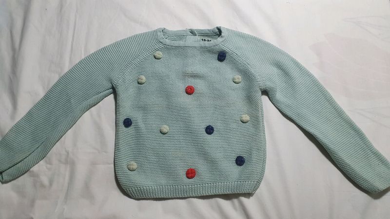 Imported Baby Girl Sweater.  Size 18 To 24 Months.