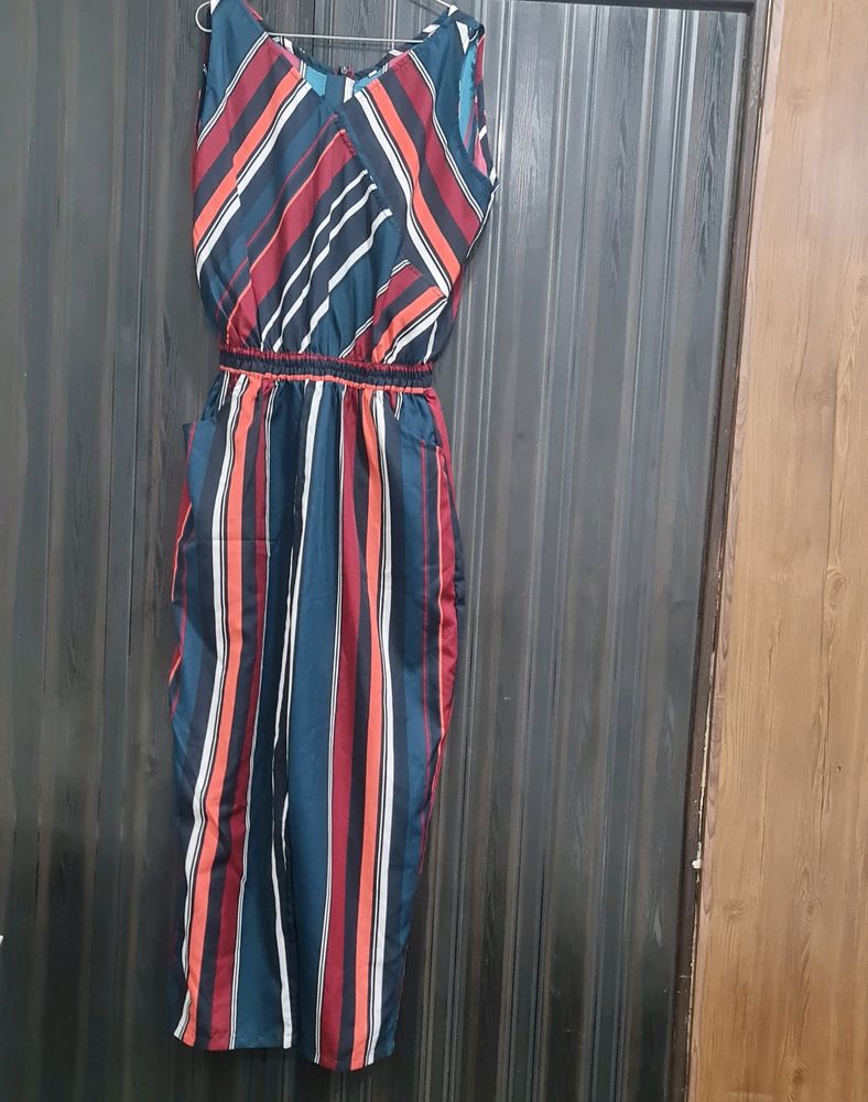 Striped Jumpsuit In Xxl