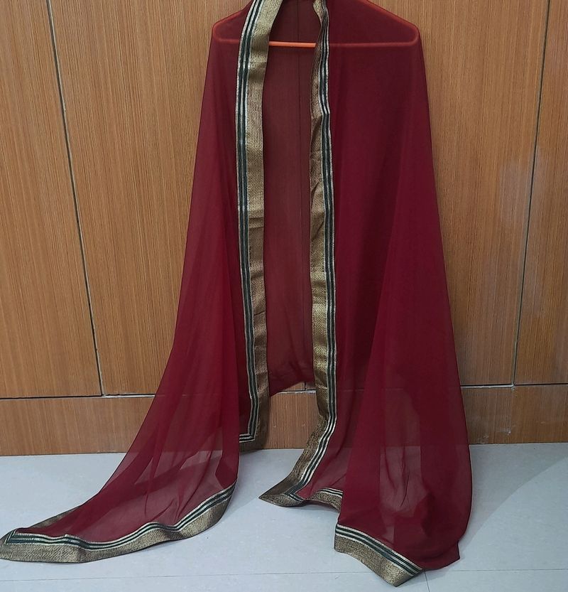 Maroon Dupatta