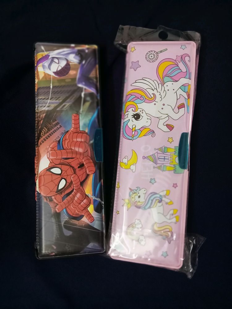 Unicorn And Spiderman Pencil Box