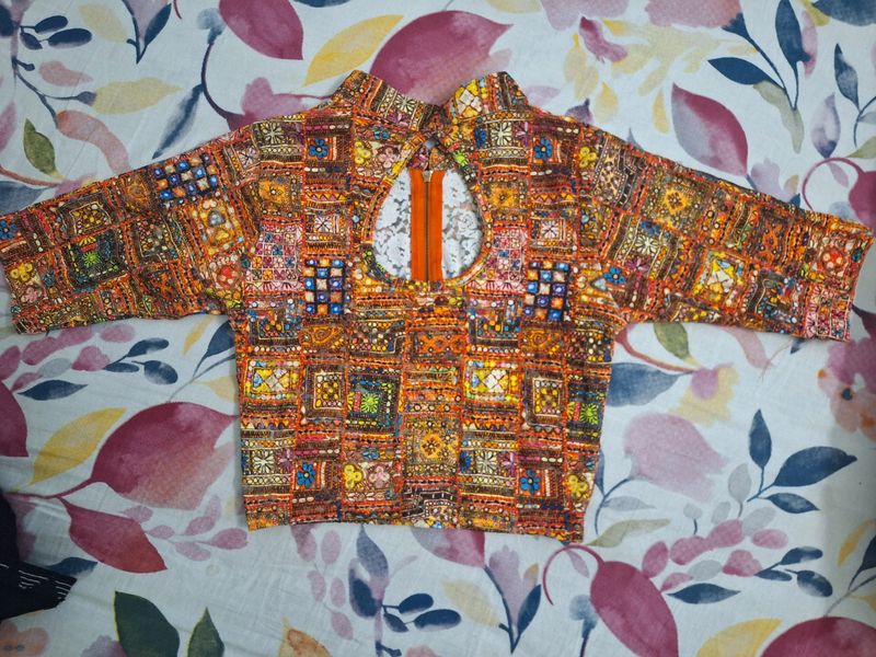 Printed Stretchable Blouse For Parties