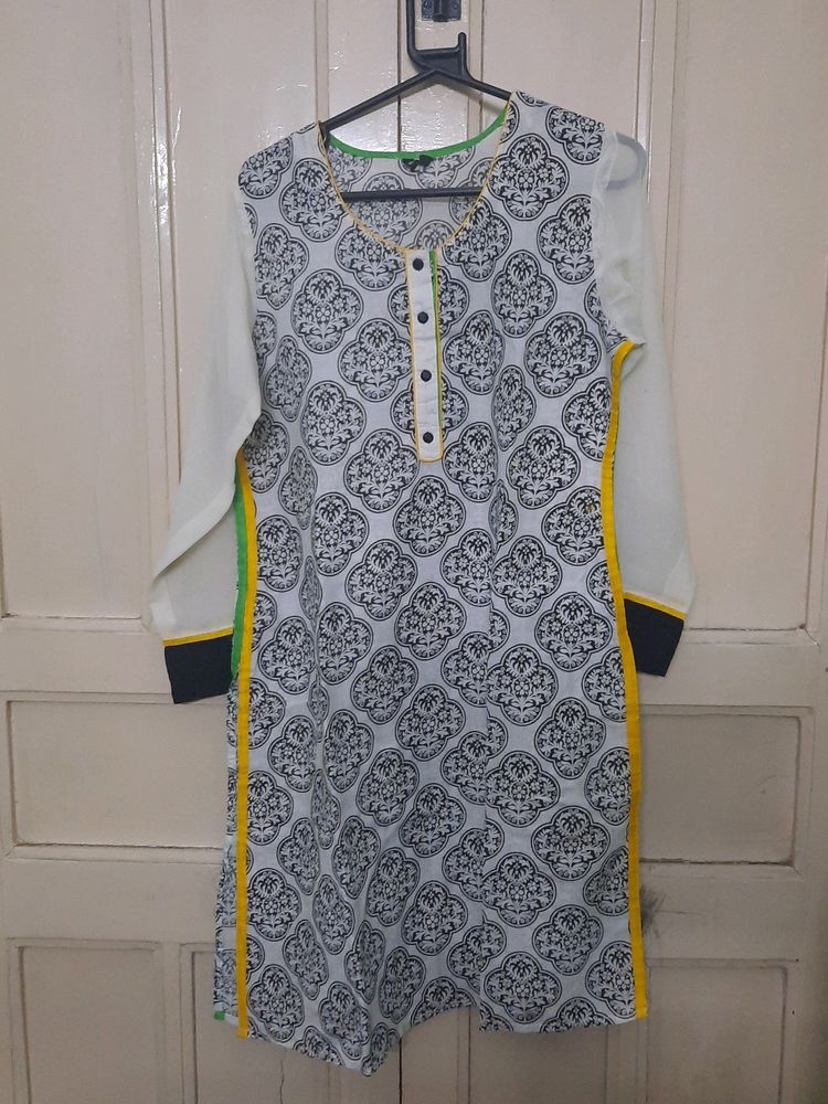 Black White Kurti