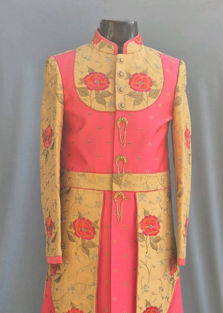 Golden Pink Sherwani