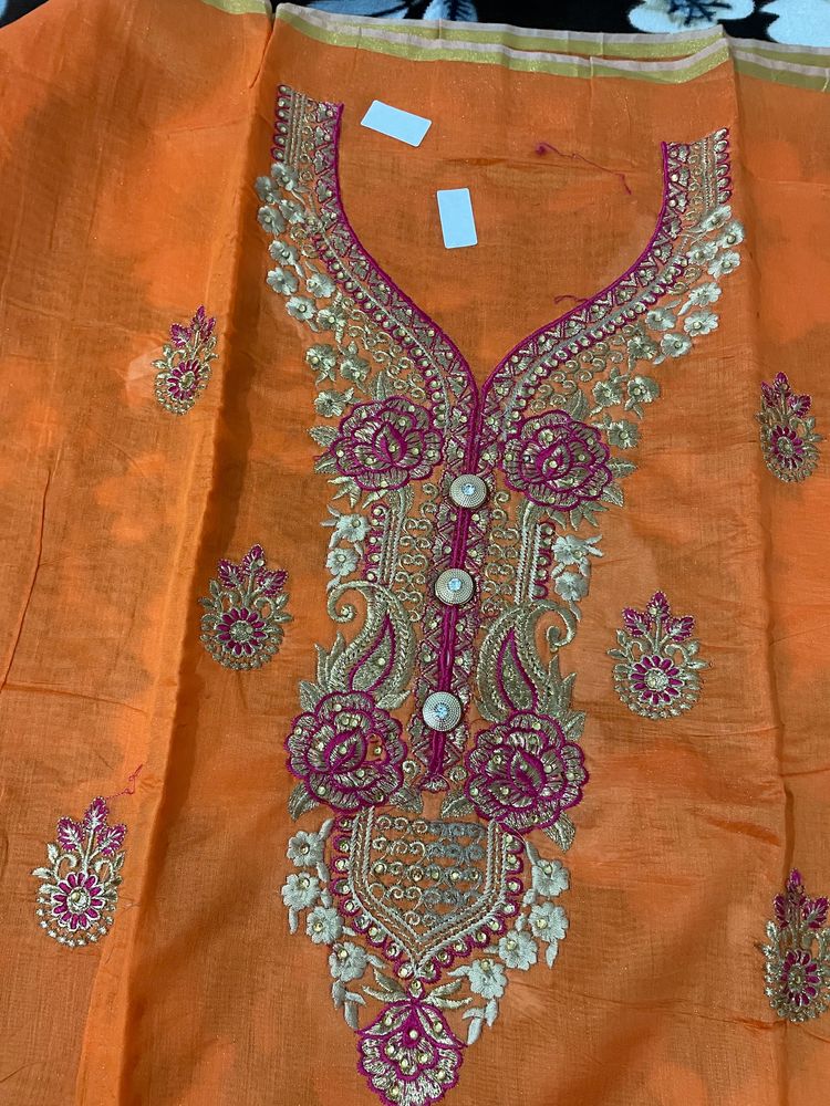 @300 Rs Kadhai Suit With Stiched Salwar And Dupat