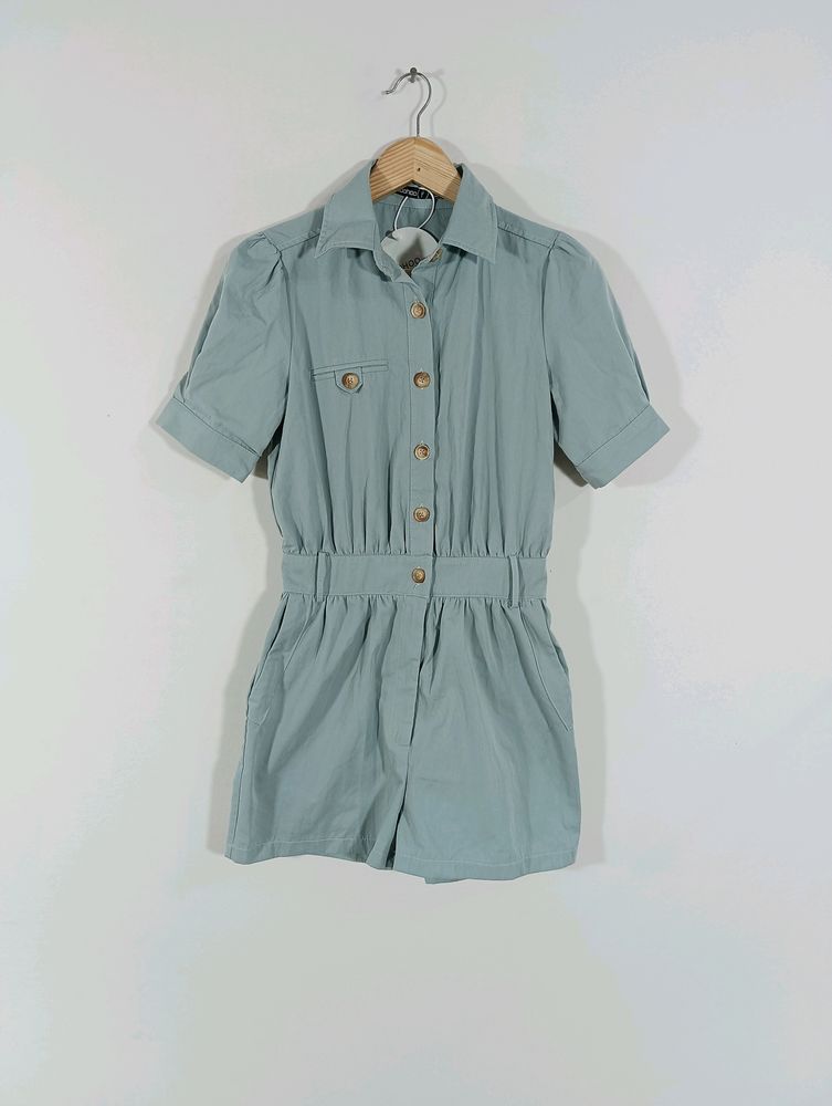 Pastel Blue Casual Playsuit (Women)