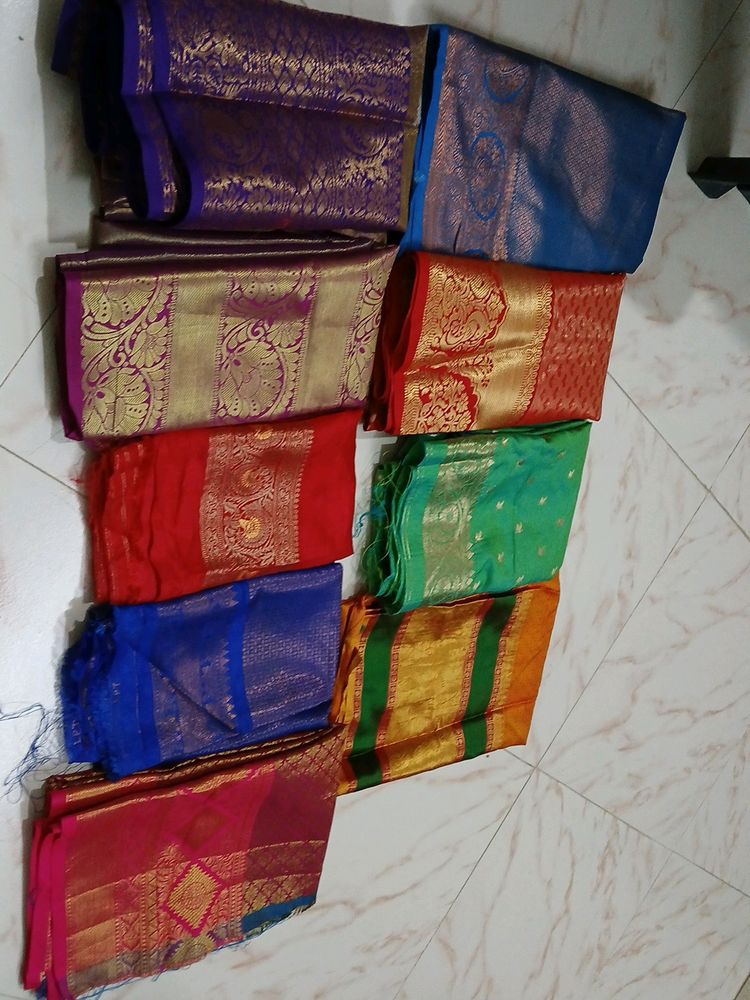 9 Unstitched Pattu Blouse Pieces