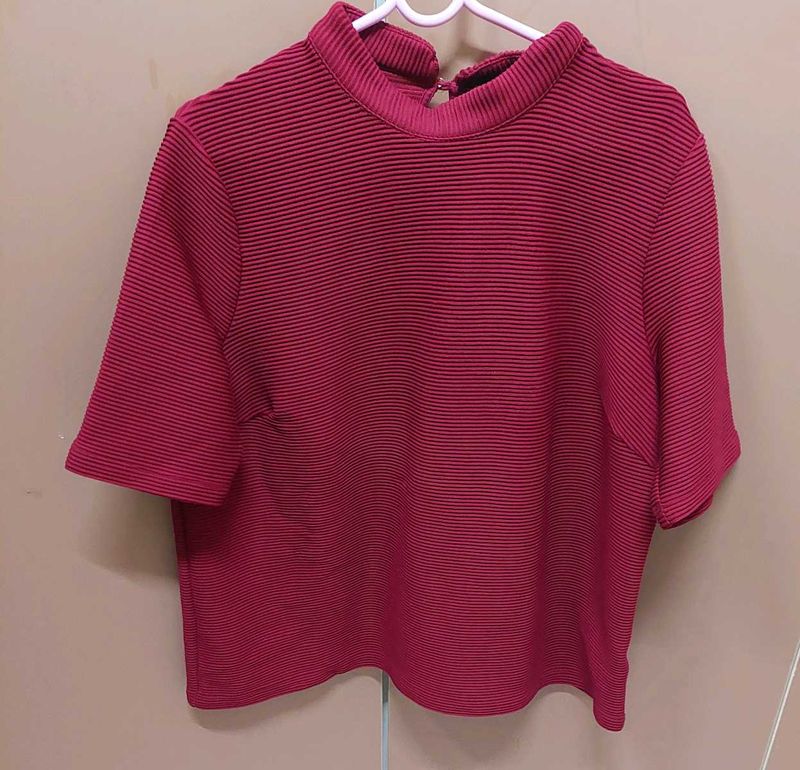 Formal maroon shirt from M&S collection