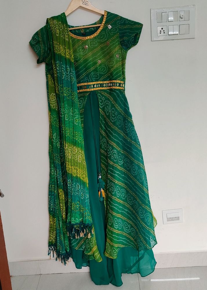 Beautiful Green Dress With Dupatta