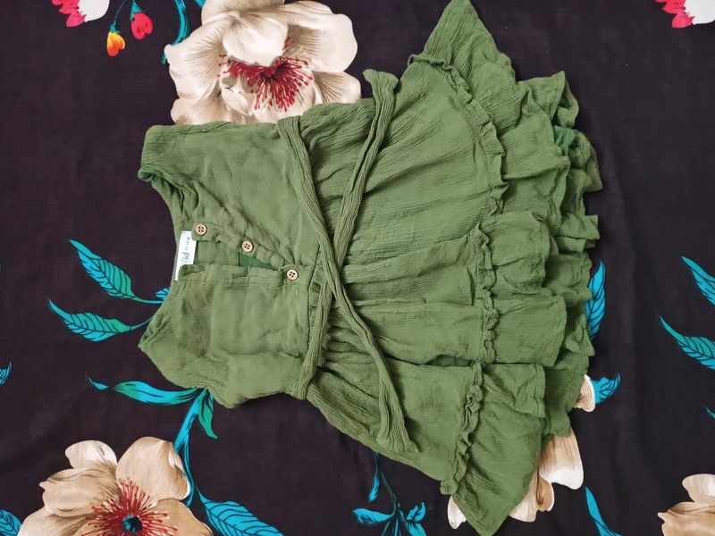 Olive Green 🟢 Dress For Baby Girl #12-18 Months😇