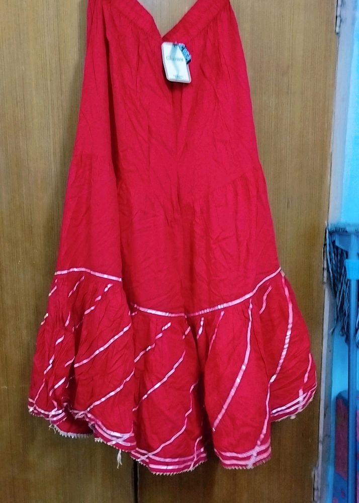 Women. Red Gharara Pant