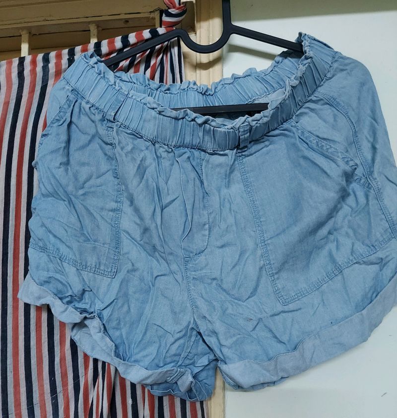 Women's Blue Jeans Shorts