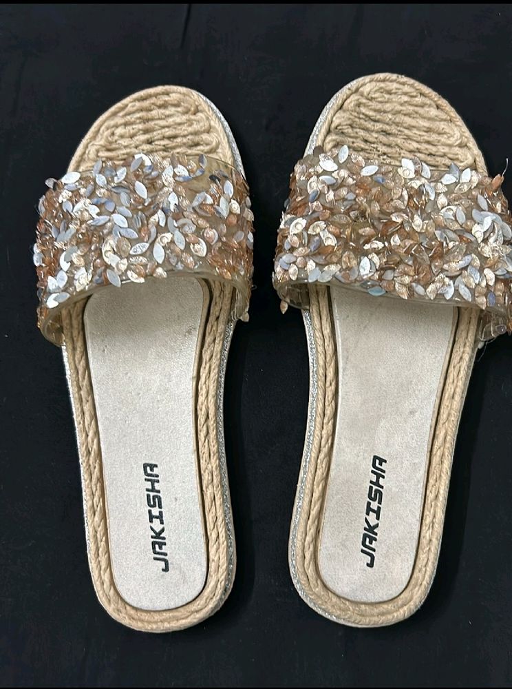 Sequined Flip Flops