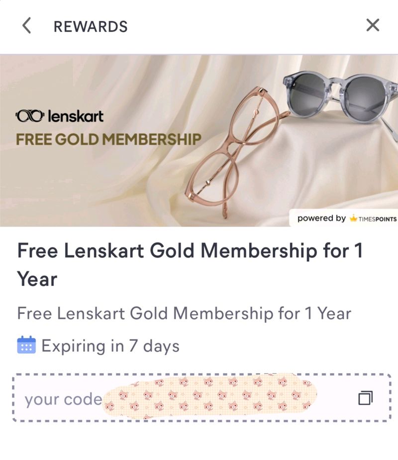 Free Lenskart Gold membership 👀❣️