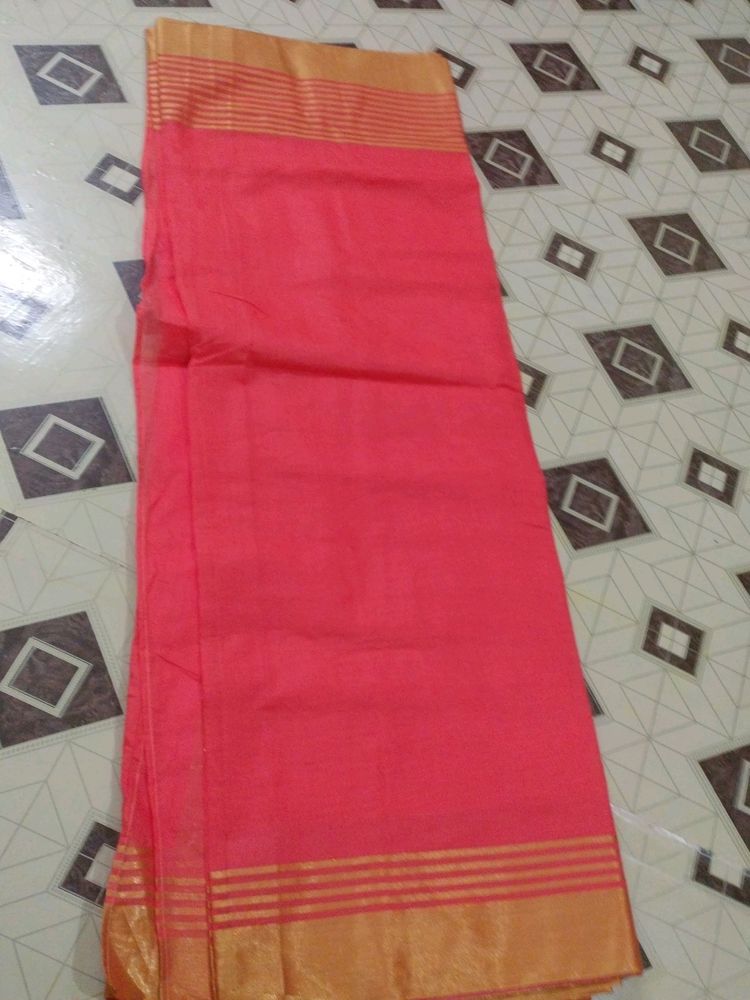 Golden Border Pretty Saree