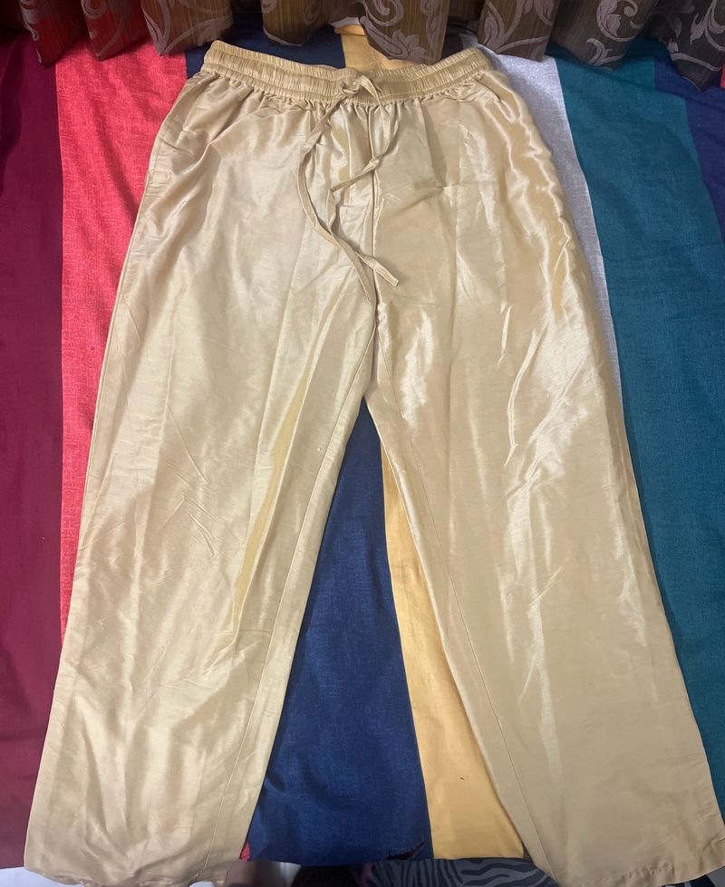 Gold straight Salwar pants