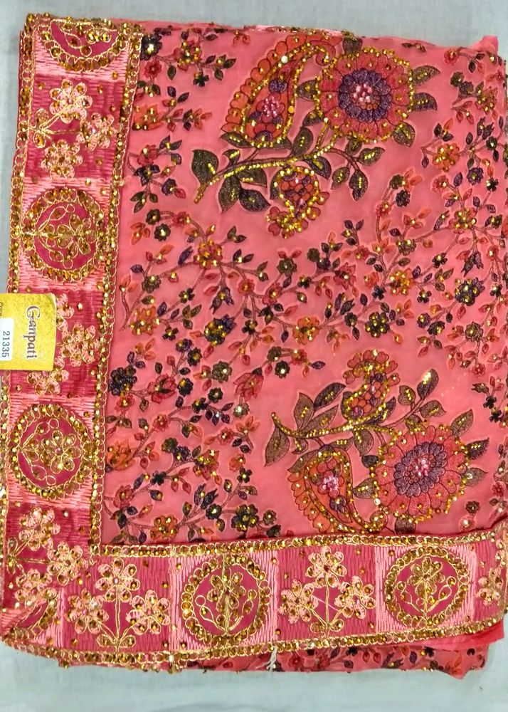 Brand New Heavy Embroidery Saree🔥🔥 With Unstitched Blouse New Blouse Within Saaree 🎉