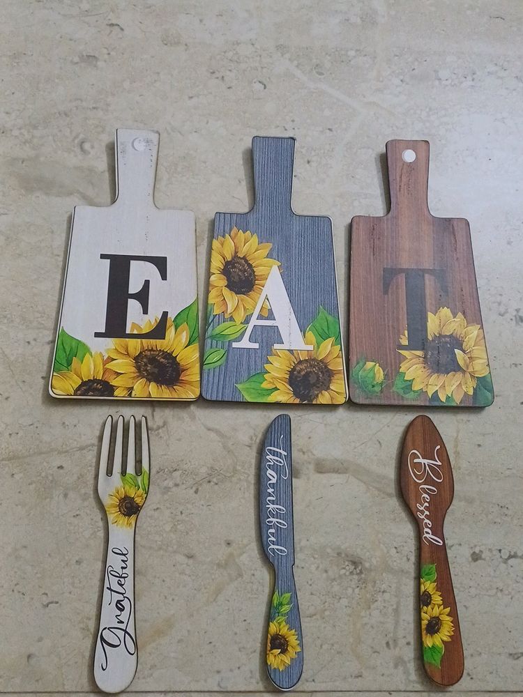 Six Pieces Kitchen Dining Wall Decor