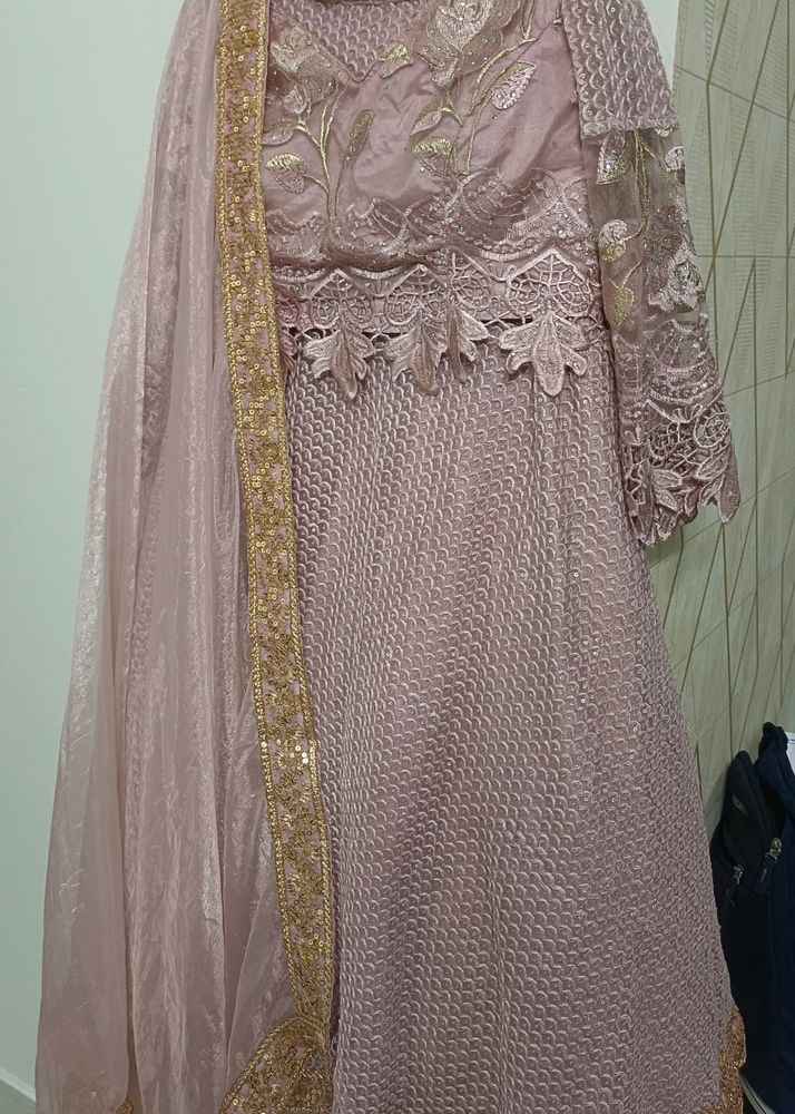 Rose Gold Heavy Embroidery Lehenga