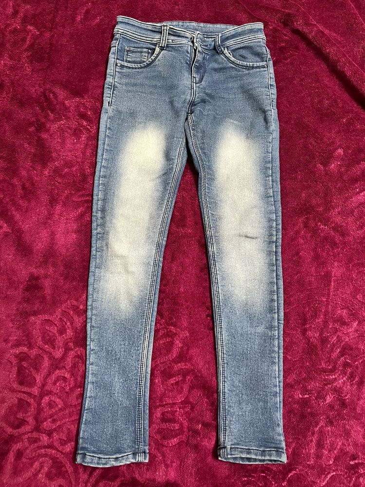 Blue Faded Skinny Jeans