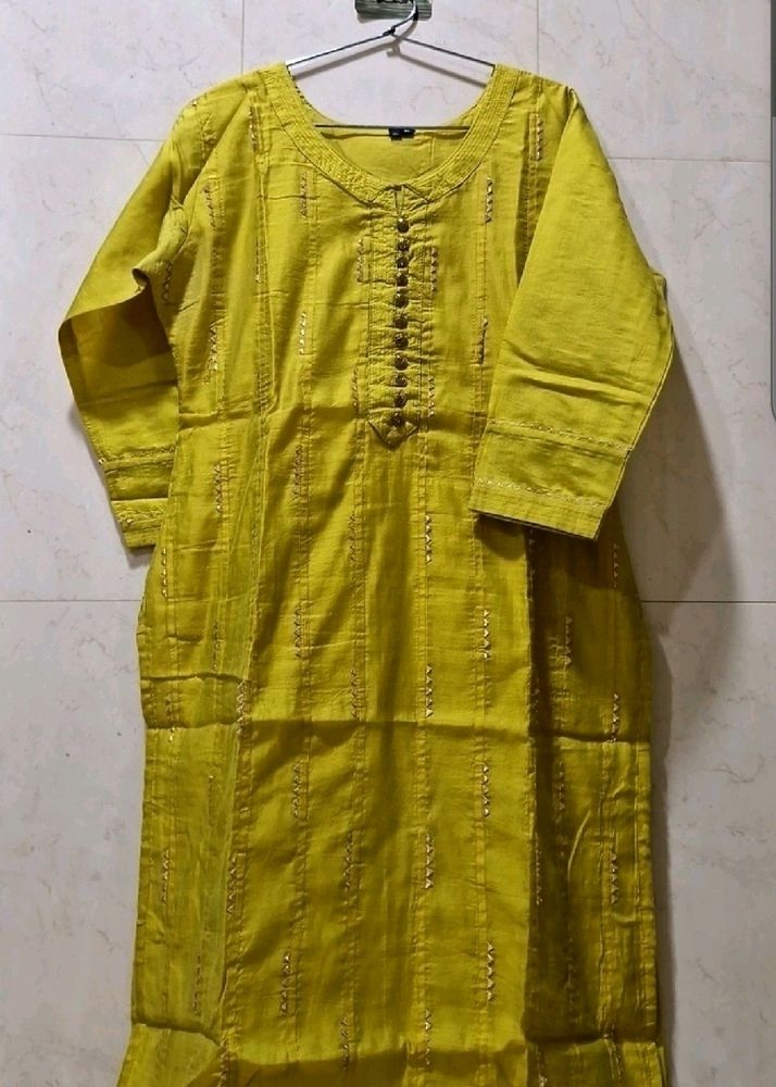 Golden Yellow Kurti