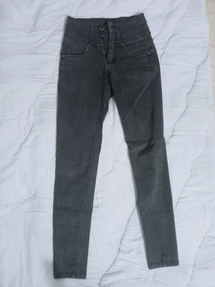 HIGH WAIST DARK GRAY PANT