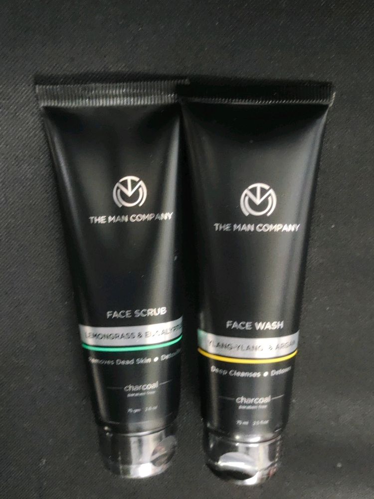 The Man Company Face Wash And Scrub Combo (New)