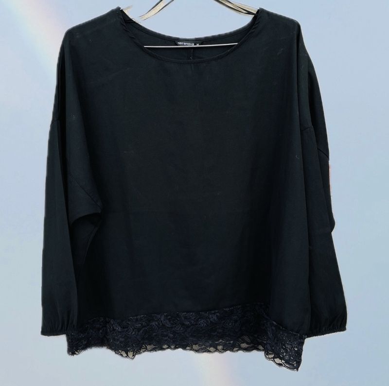 Black V Neck Top