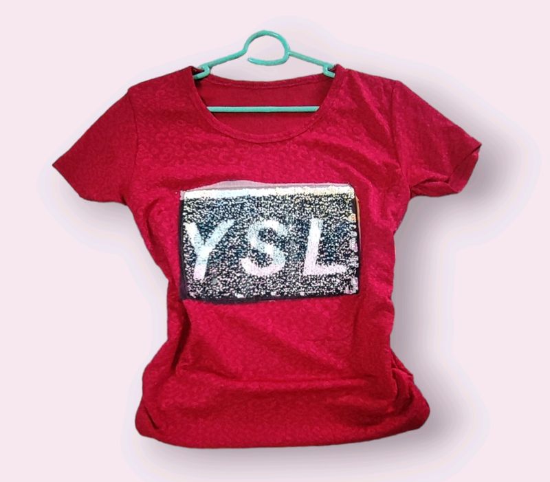 (New) Red Sequin Top