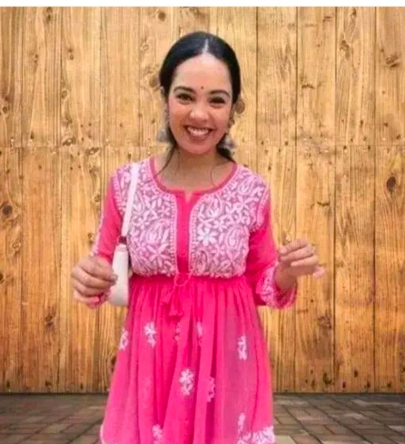 Pink Trendy Chikankari Kurti