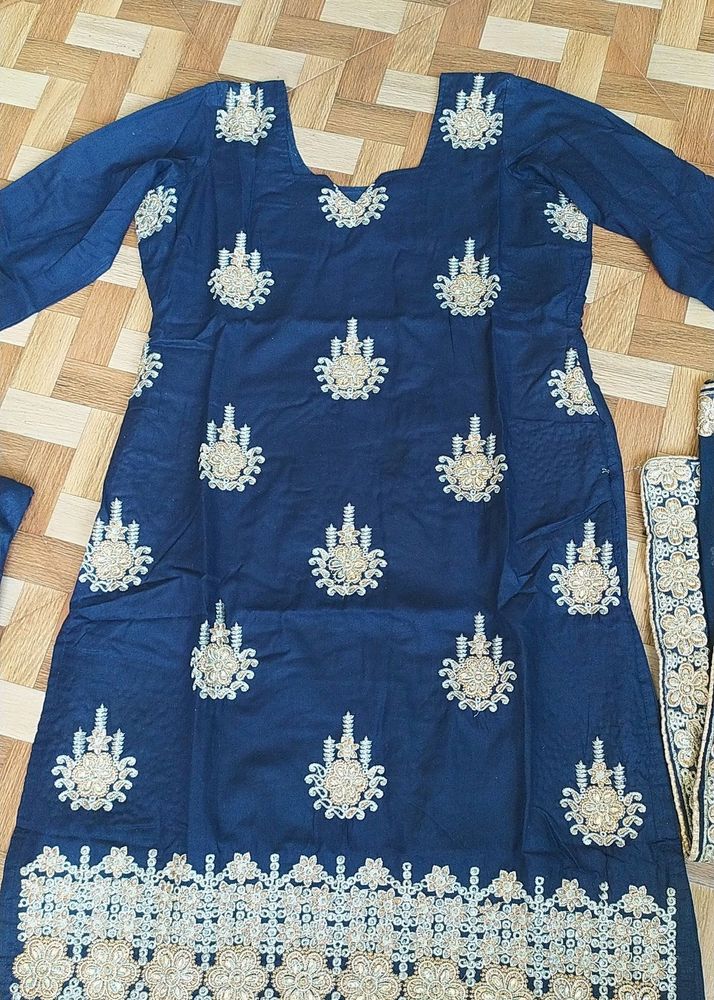 Navy Blue Kurta Salwar Set