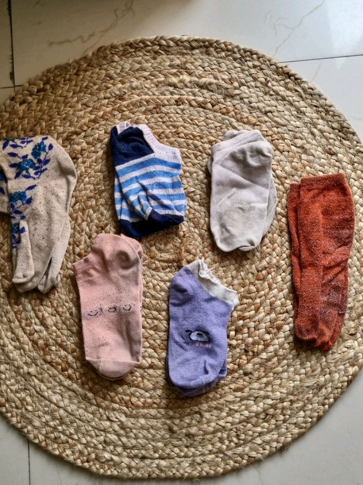 Set Of 6 Ankle Length Socks