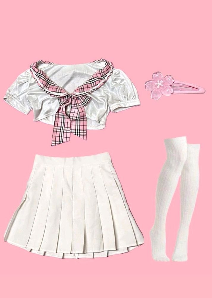 Pink Collar Crop Top 💓💖