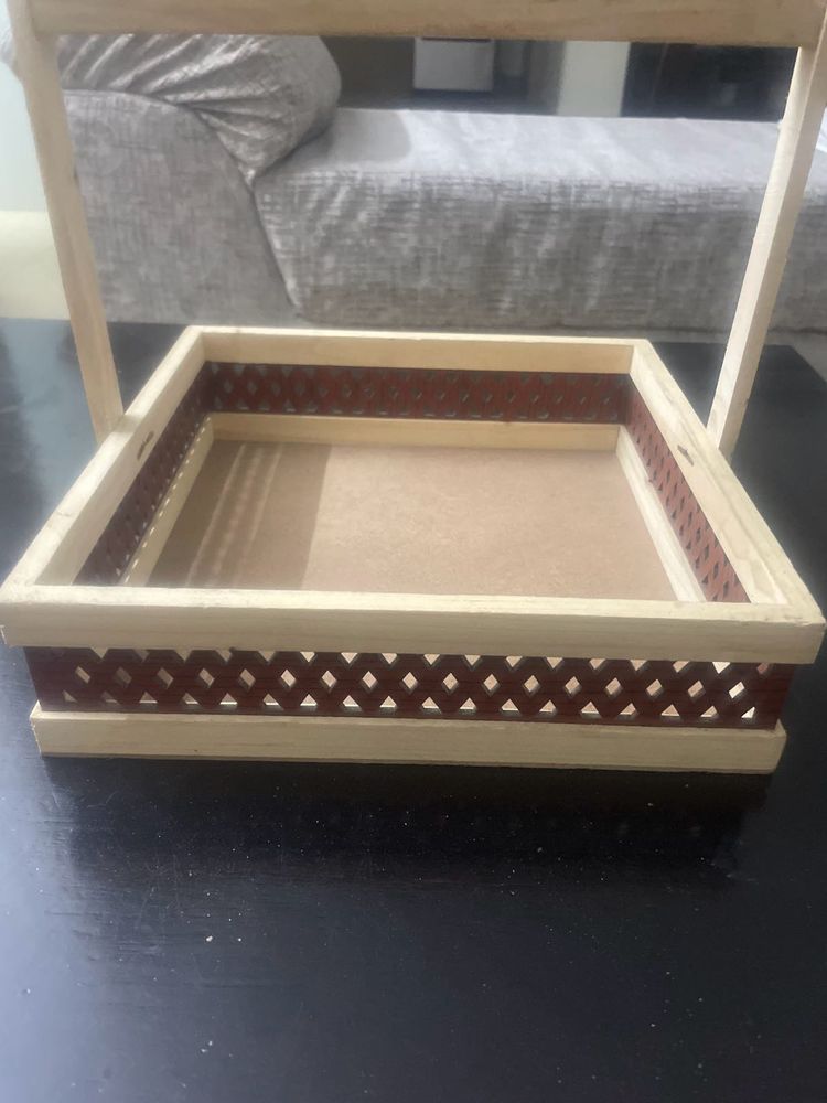 Brand New Pine Wood Basket For Gifting Or Storage