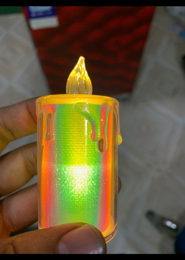 Rainbow Led Candle