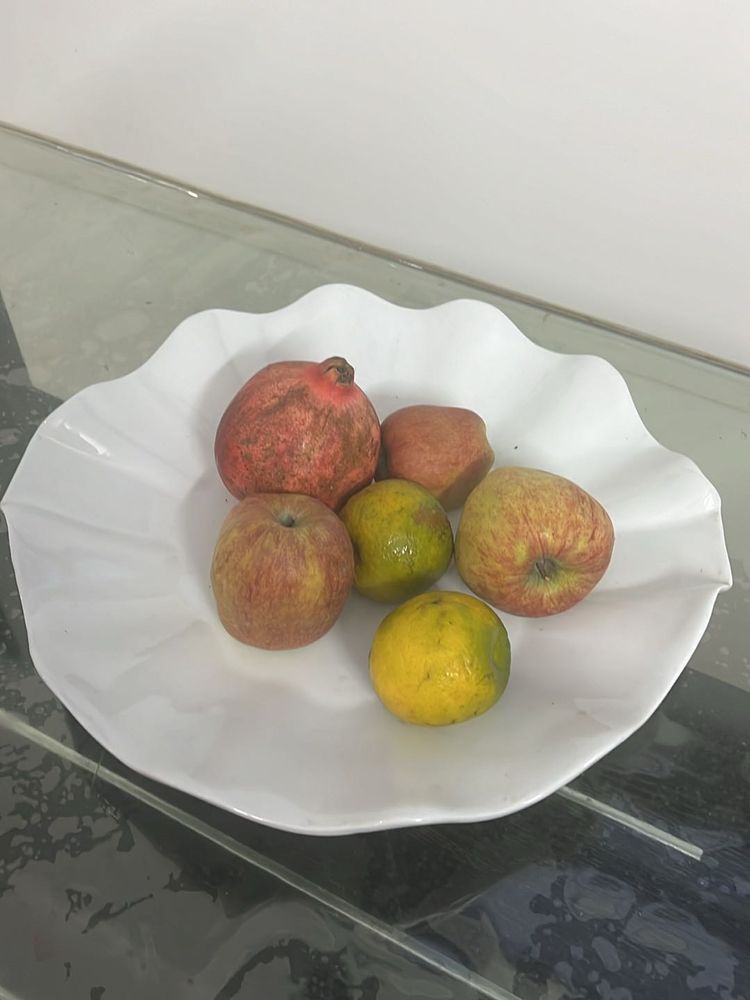 Beautiful White China Clay Fruit Tray