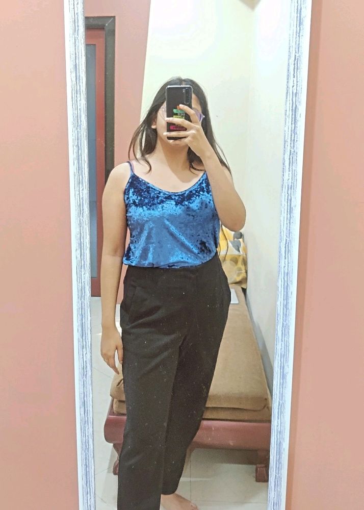 Blue Velvet Slip Top