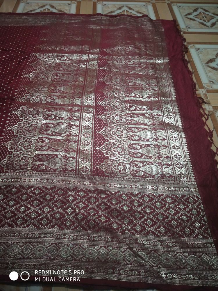 Old Vintage Banarasi Silk Saree