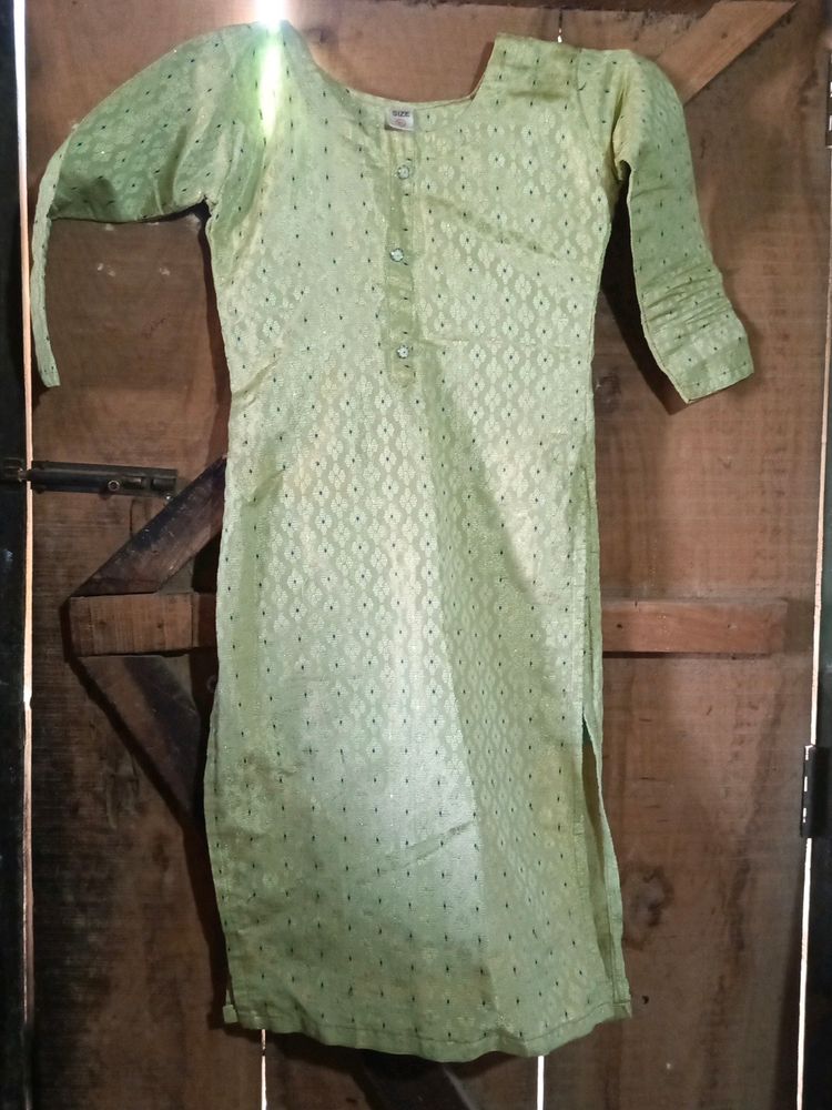 AAthnik Kurta  Colour Is Parrot Green Such Nice K