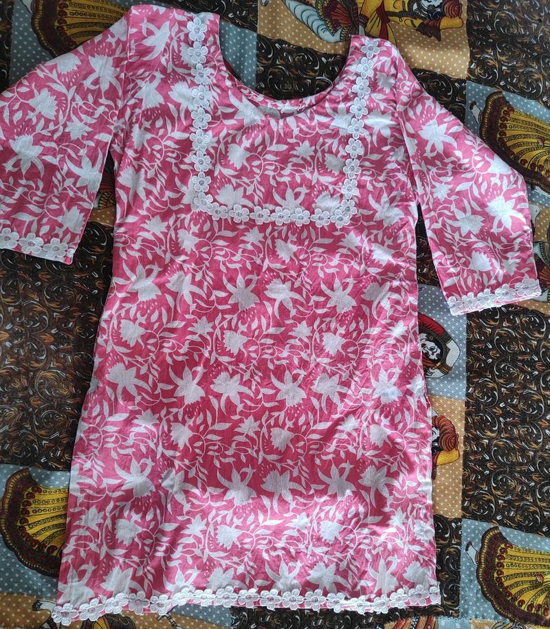 Pink Short Kurti