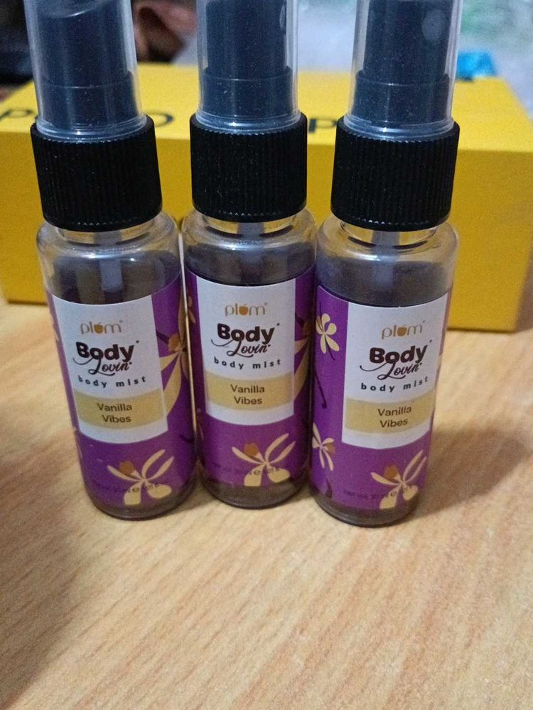 Combo Of 3 Plum Vanilla Vibes Body Mist