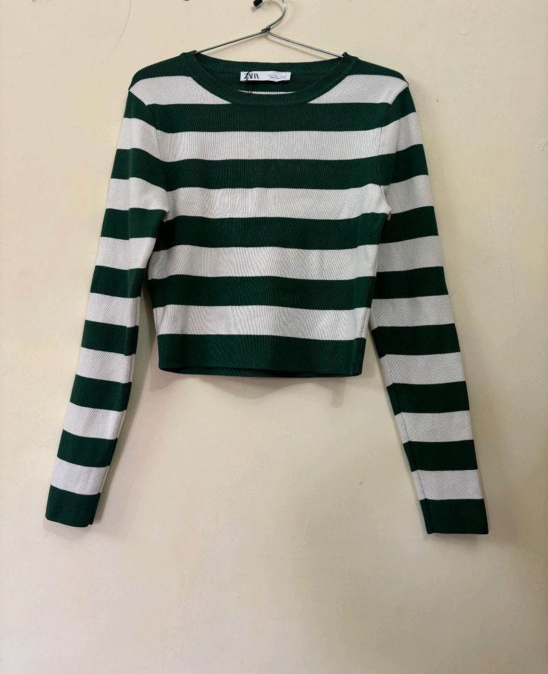 Zara Stripped Crop Top