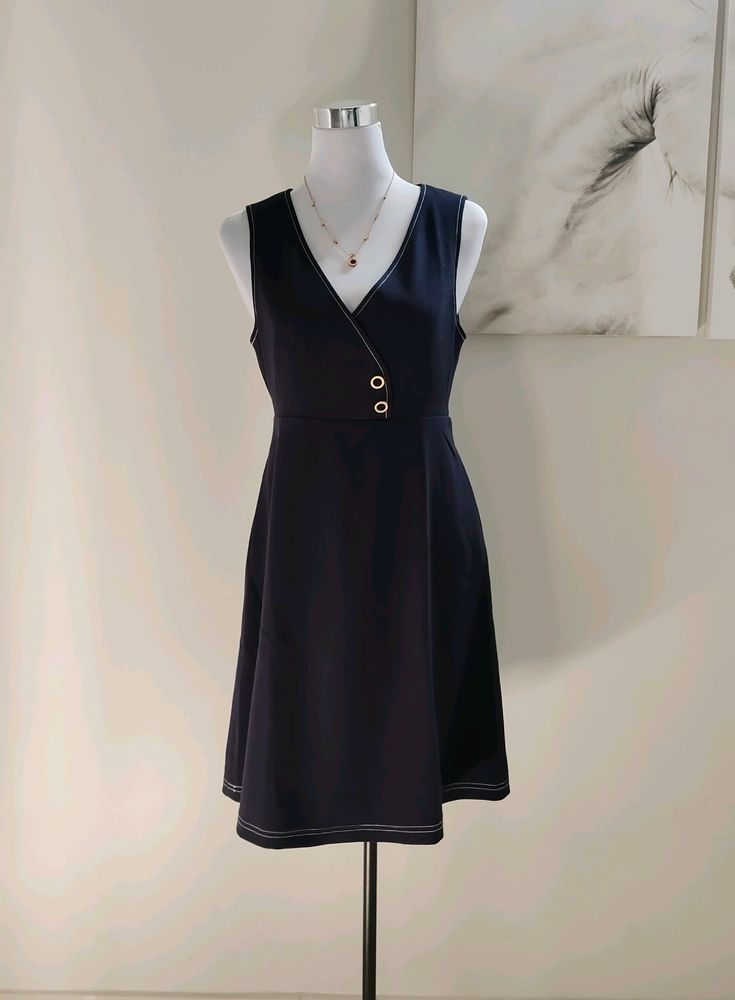 V Neck Wrap Dress (Imported from Korea)