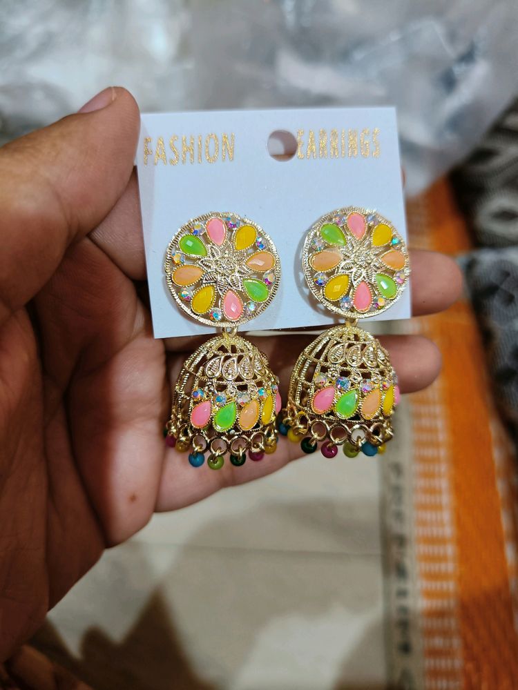 Colourful Jhumka