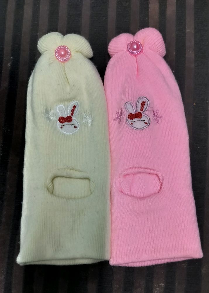 Combo Of 2 Cute Baabu Woolen Monkey Caps