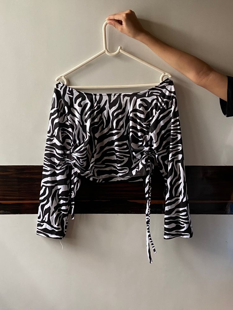 Zebra Print Crop Top