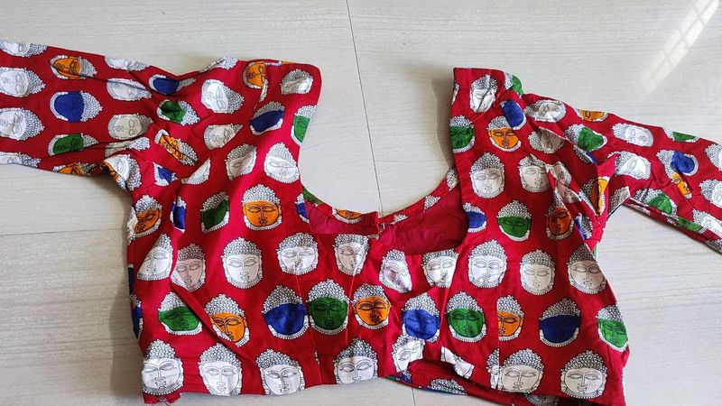 Stitched Kalankari Blouse With 3/4th Hands