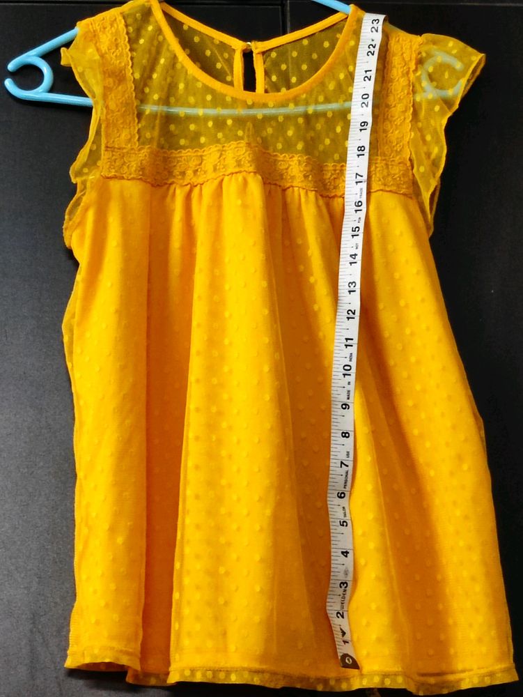 Turmeric Yellow XL Net Top