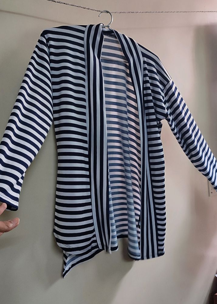 Women's Striped Long Shrug